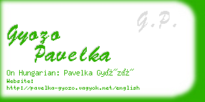 gyozo pavelka business card